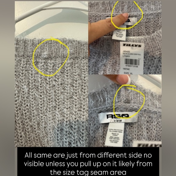 NWT- RSQ Crop Lurex Pullover Knit Sweater - Picture 4 of 14